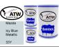 Preview: Mazda, Icy Blue Metallic, 33Y: 500ml Lackdose + 500ml Klarlack + 250ml Härter - Set, von ATW Autoteile West.
